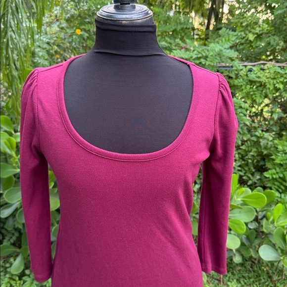 The Nines by Hatch maroon scoop neck midi dress, size Large - Picture 4 of 9